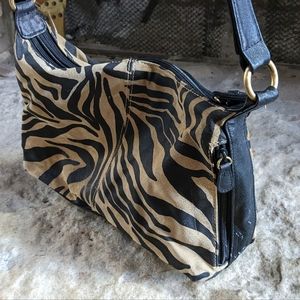 Cherokee Zebra Print Faux leather Purse
